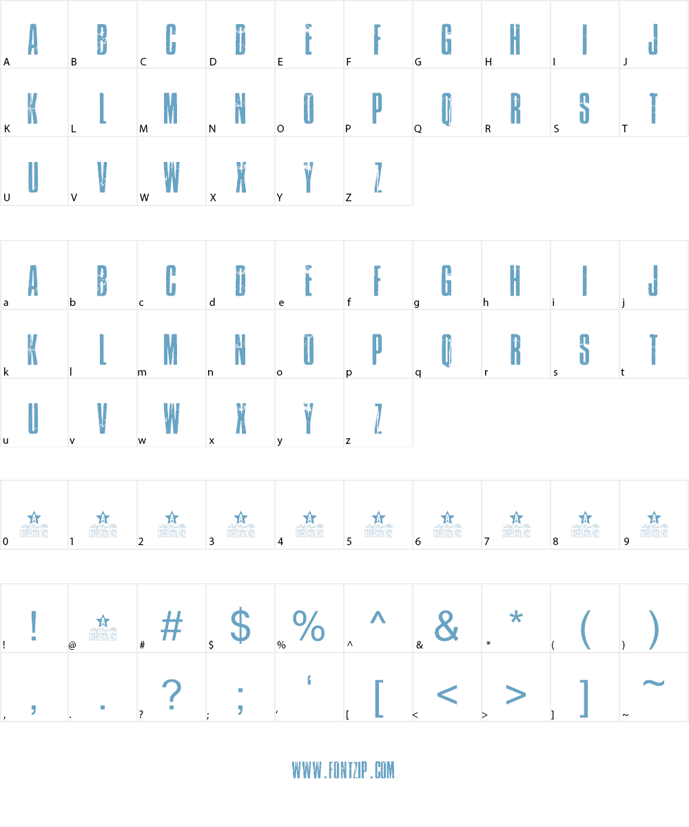 Atlantida PERSONAL USE Font Character